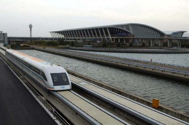 THE FASTEST TRAIN JOURNEY IN THE WORLD: The MagLev can get you to Shanghai's Pudong International Airport in about seven ...