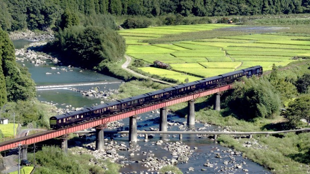 Cultural gem: Seven Stars, operated by JR Kyushu Railway Company, journeys around Japan's lush, volcano-studded ...
