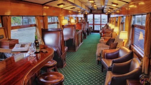 Interior of the Pride of Africa luxury train.