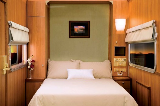 A platinum class cabin on board the Indian Pacific.