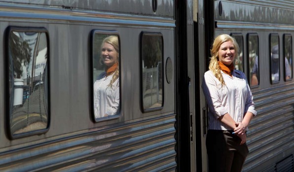 Staff on the Indian Pacific offer unobtrusive professionalism.