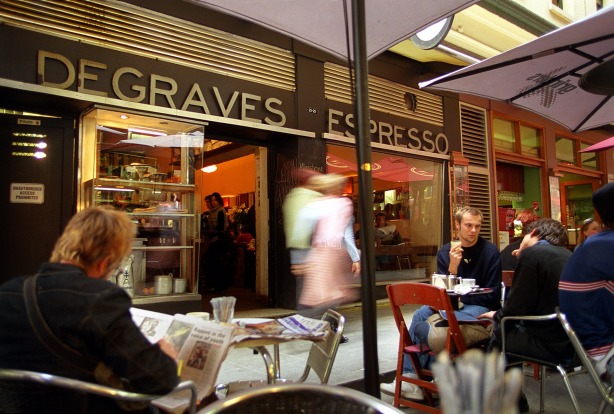 Degraves Street. Melbourne is all about the laneways.