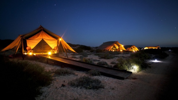 Night lights: The tenting experience at Sal Salis, a bush camp with a difference.