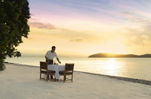 Dining on Pebble Beach at Qualia.