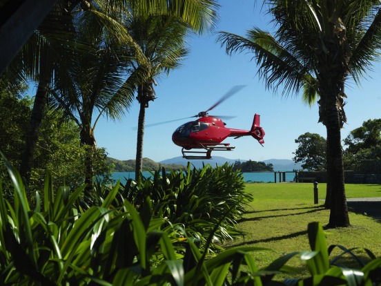 Qualia has its own helipad where you can catch a joy flight over the Great Barrier Reef.