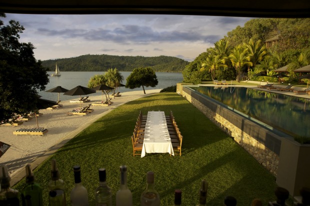 Outdoor dining at Pebble Beach.