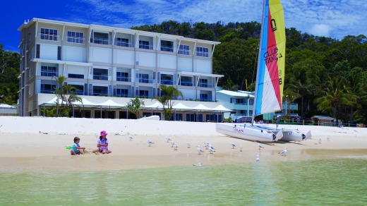 Plenty of room to play on the beach  and swim in the sea.