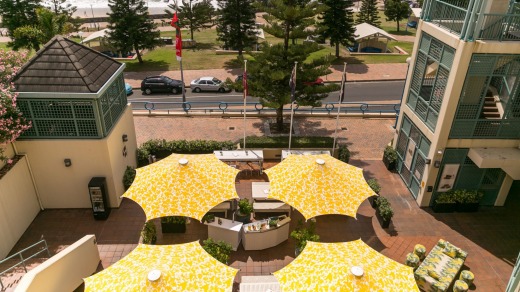 Coogee Beach is just across the road from the hotel.