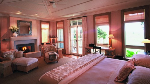 A deluxe suite at Kauri Cliffs.