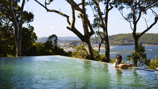 The view form Pretty Beach House's pool.