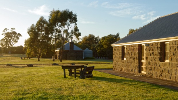 The Mount Sturgeon cottages sit at the end of the Grampians mountain range.
