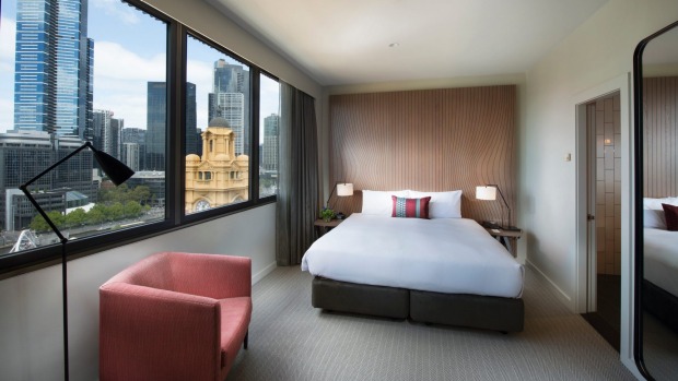 Views over Flinders Street Station make a stay here a must for trainspotters.