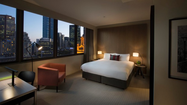 Views over Flinders Street Station make a stay here a must for trainspotters.