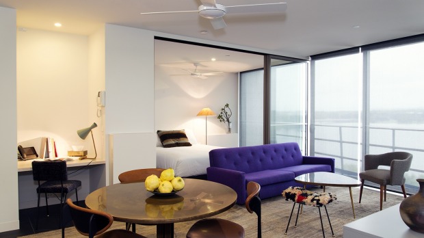 Hipster cool meets function in Canberra's Design Icon Apartments.