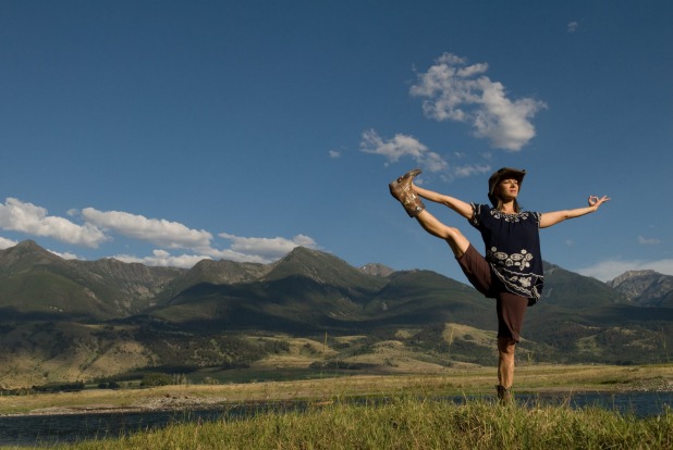 Where in the world would cowgirl yoga work really well? Montana, of course. Margaret Burns Vap, founder of Big Sky Yoga ...
