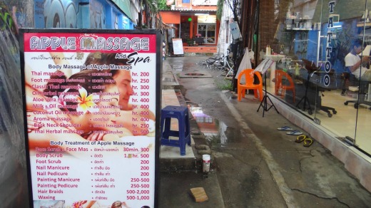 Ridiculously cheap: Apple massage in Ao Nang, Krabi.