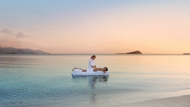 Hayman One&Only, Queensland: Nothing says extravagance like a massage bed plonked in the pristine waters of the ...
