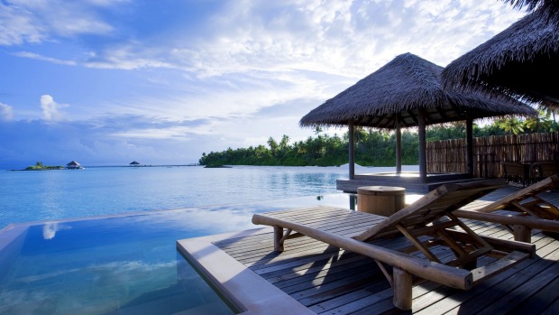 Heaven sent: Seafront seats at the Maalifushi by COMO resort.