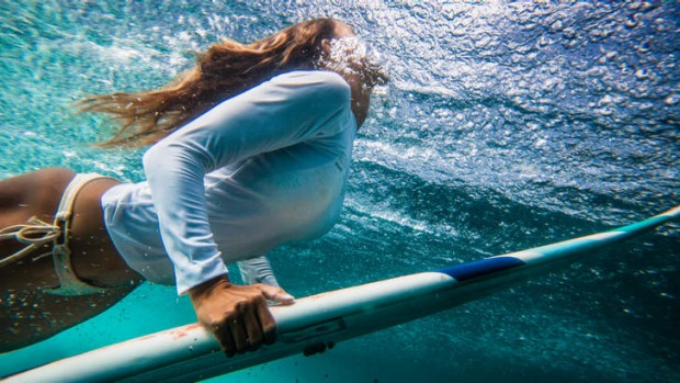 Learning to surf at Escape Haven.