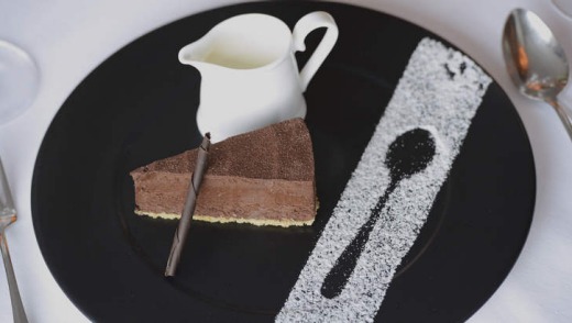 Alrhona chocolate truffle tart.