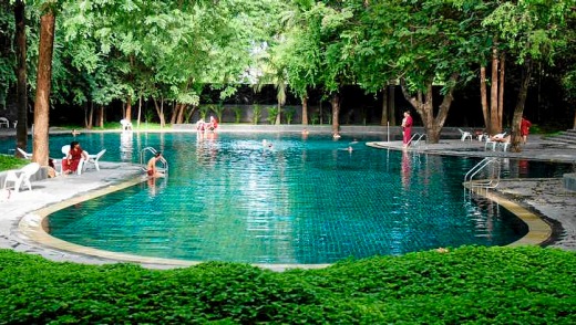 The pool at the resort.