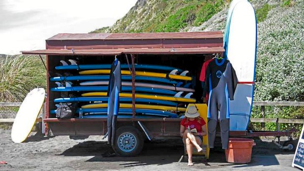 Maid in the shade: Surf Dames hosts luxury surf camps at Raglan in New Zealand.