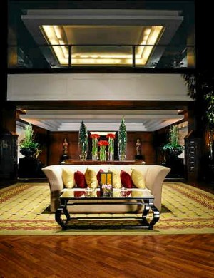 Tranquillity: The JW Marriott Bangkok's lobby has a club atmosphere.