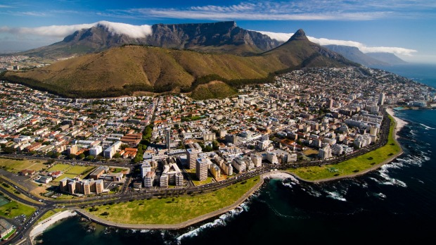 Table Mountain makes an imposing backdrop to the beautiful city of Cape Town.