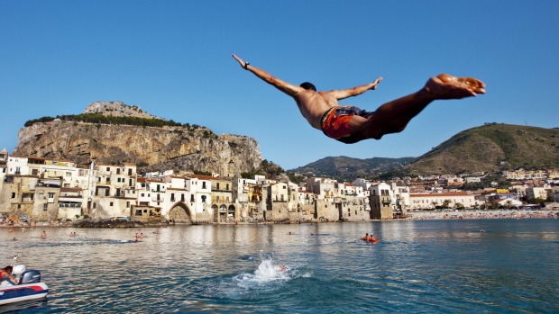 Unforgettable: Jumping in the sea, Palermo, Sicily.