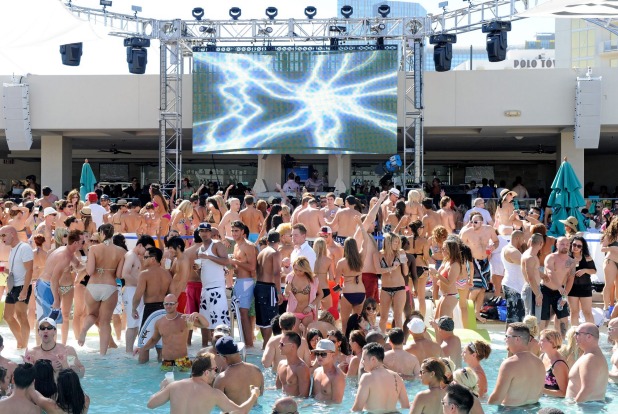 Pool partying in Las Vegas: In Sin City, there is a feeling you can do whatever you want.