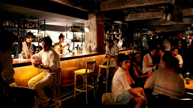The city comes alive after midnight: Underground bar and restaurant Floreria Atlantico in the Retiro neighborhood of ...