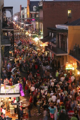 Visit New Orleans during the Mardi Gras parades and you will have a readymade mega-schoolies: Bourbon Street in the ...