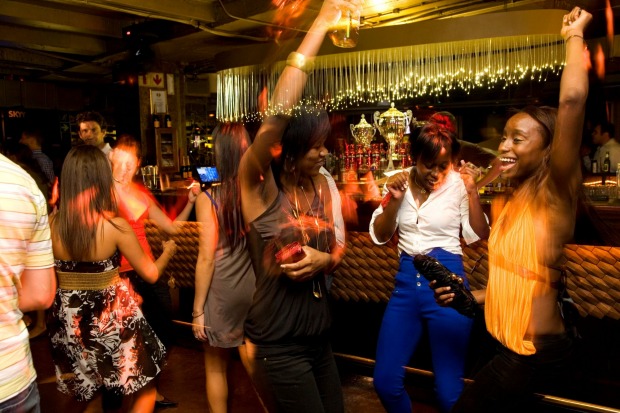 There is plenty of nightlife in Cape Town: Hemisphere nightclub, Western Cape, South Africa.