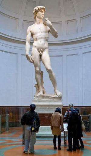 <i>David</i> by Michelangelo at the Galleria dell'Accademia in Florence.