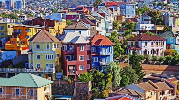 The colours of Valparaiso, Chile.