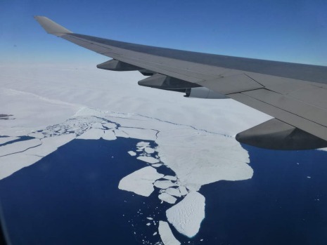 Spectacular views are on offer on a Antarctica sightseeing flight, from the comfort of a Qantas 747 jumbo jet.