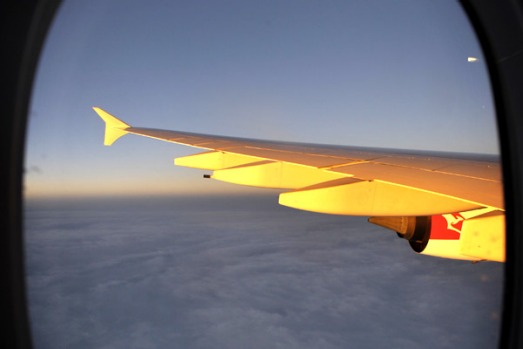 The view from the NYE 09 airbus A380, the first time one has flown to Antarctica.