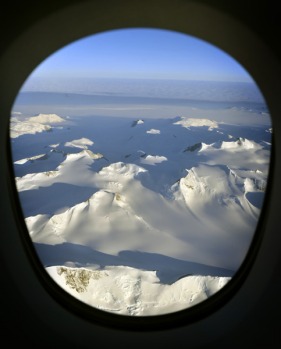 A view of Antarctica from the Qantas A380.