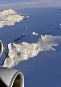A view of Antarctica from the Qantas A380.