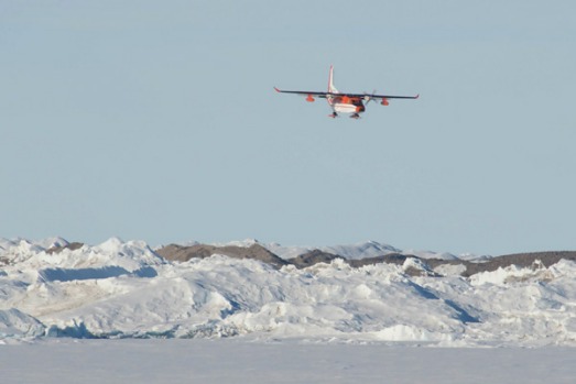 The stark white and blue of Antarctica.