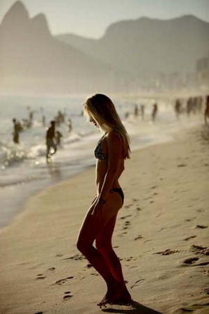 Ipanema beach in Rio de Janeiro. The Girl From Ipanema has been covered many times and the woman that inspired the song ...