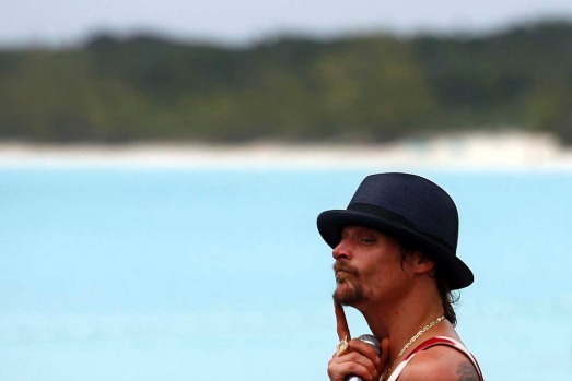 Musician Kid Rock performs on the cruise.