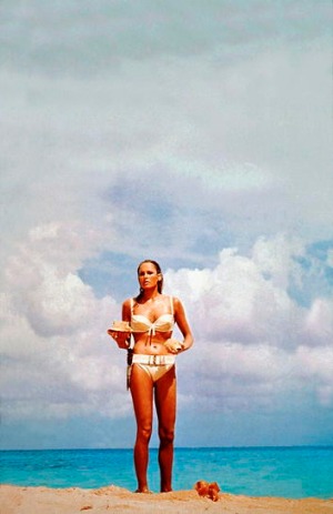 Breathtaking ... Ursula Andress emerges from Jamaican waters in <i>Dr No</i>.