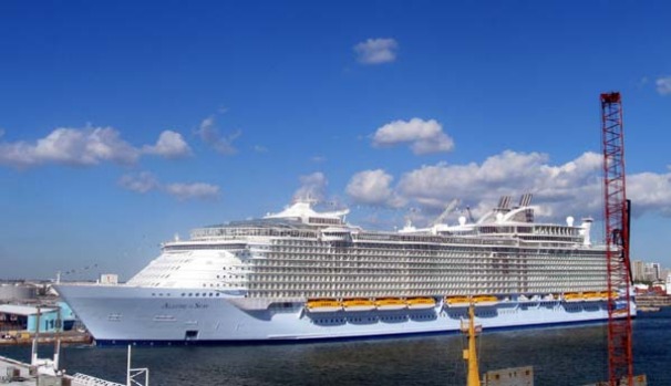 Allure of the Seas, the world's largest cruise ship, arrives at its new home in Florida.