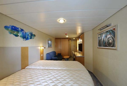 A standard cabin on board Allure of the Seas.