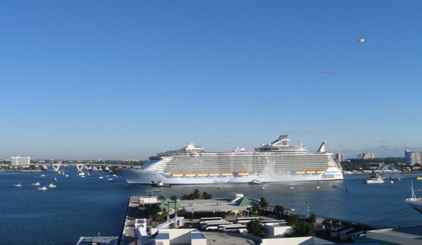 Oasis of the Seas, the world's largest and most expensive cruise ship, arrives at its new home port in Fort Lauderdale, ...