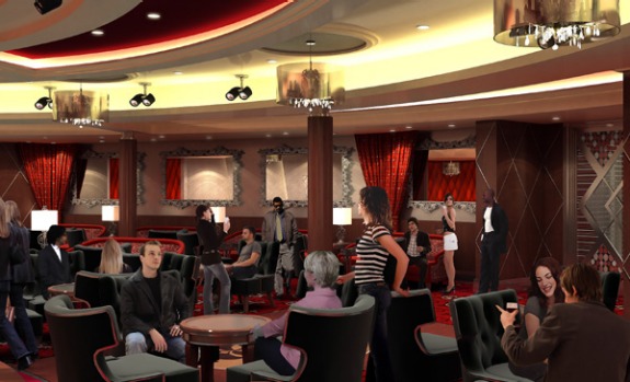 Artist's impression of the ship's jazz club.