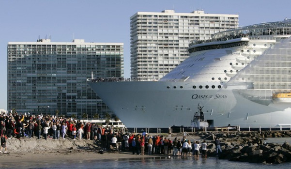 Oasis of the Seas, the world's largest and most expensive cruise ship, arrives at its new home port in Fort Lauderdale, ...