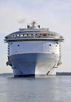 The Oasis of the Seas during sea trials earlier this year.