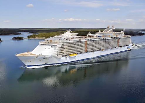 The solarium deck of Royal Caribbean's Oasis of the Seas.